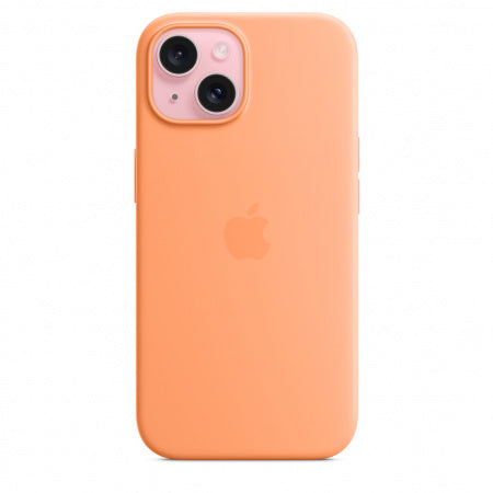 Husa iPhone 15 Apple Silicon cu MagSafe,Orange Sorbet