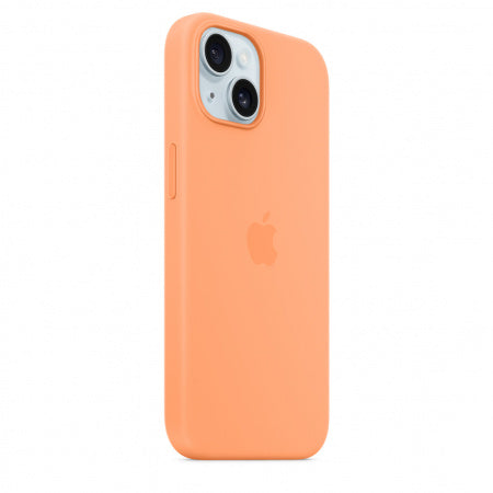 Husa iPhone 15 Apple Silicon cu MagSafe,Orange Sorbet
