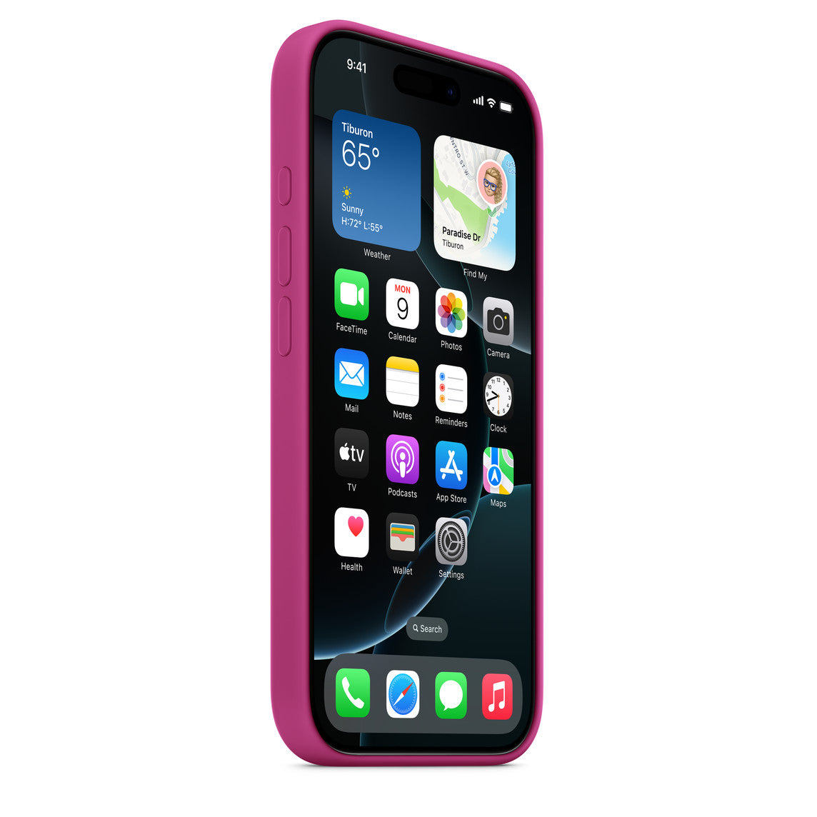 Husa iPhone 16 Pro Max Apple Silicon cu MagSafe Fucshia