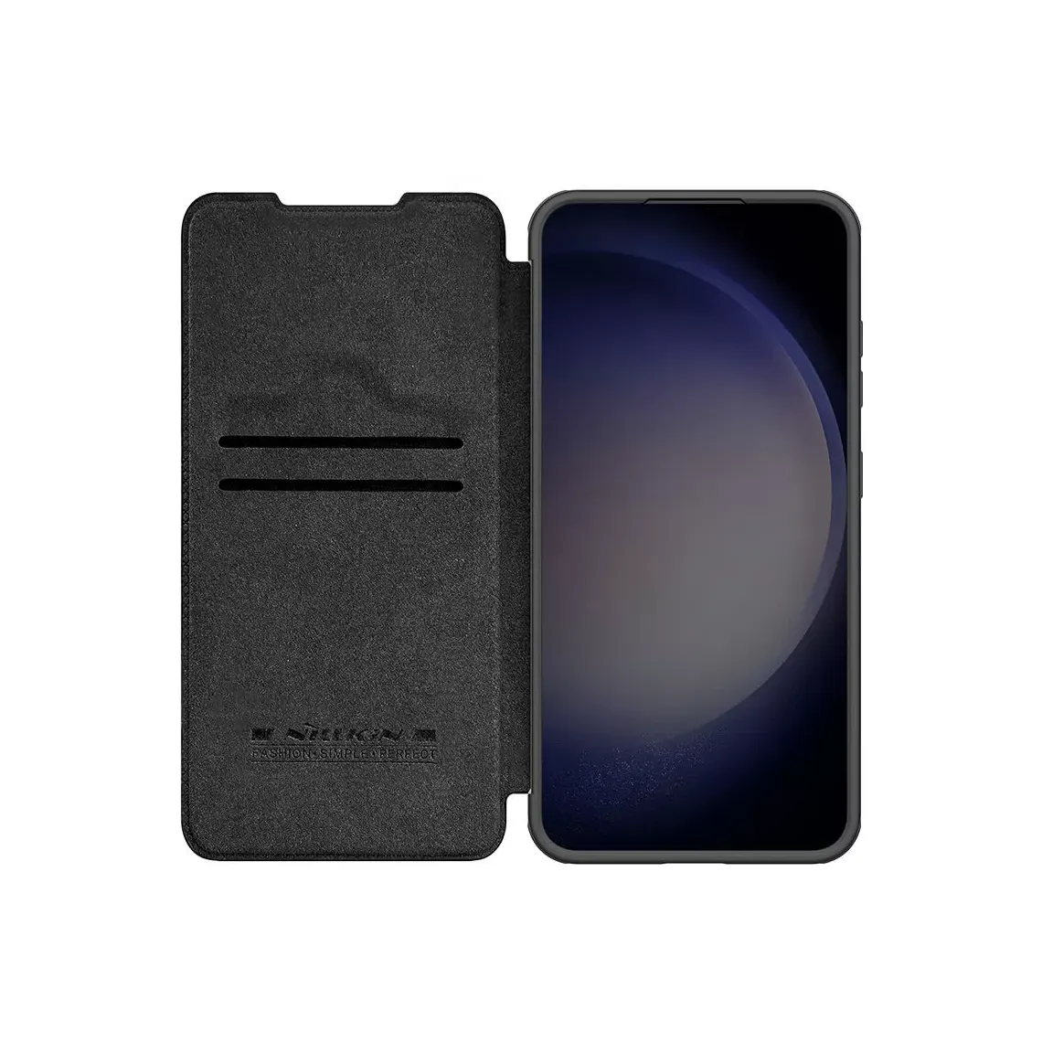 Husa Nillkin pentru Samsung S24 Plus, Qin Leather, PC Leather | BLACK