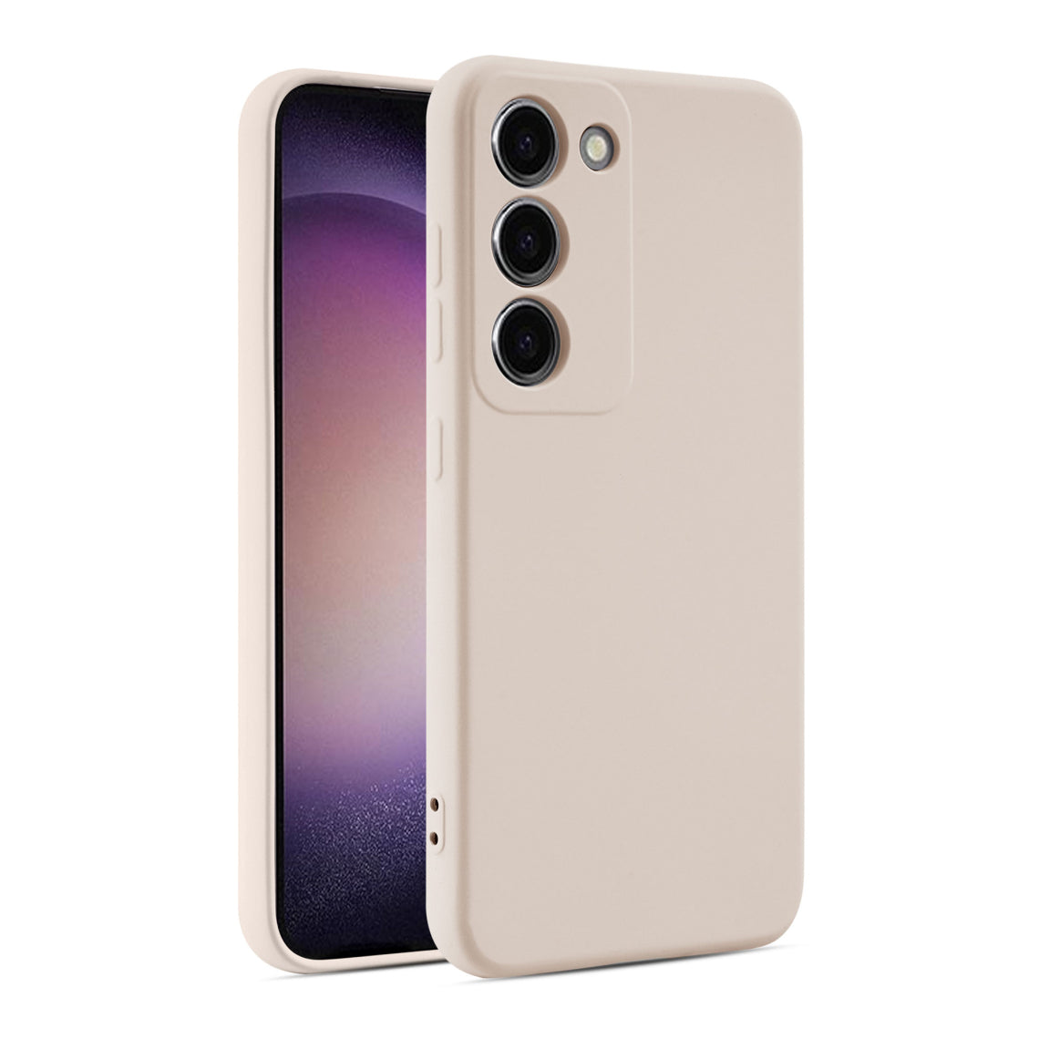 Husa Soft - Samsung A72 - silicone MicroFiber, Sand Cream