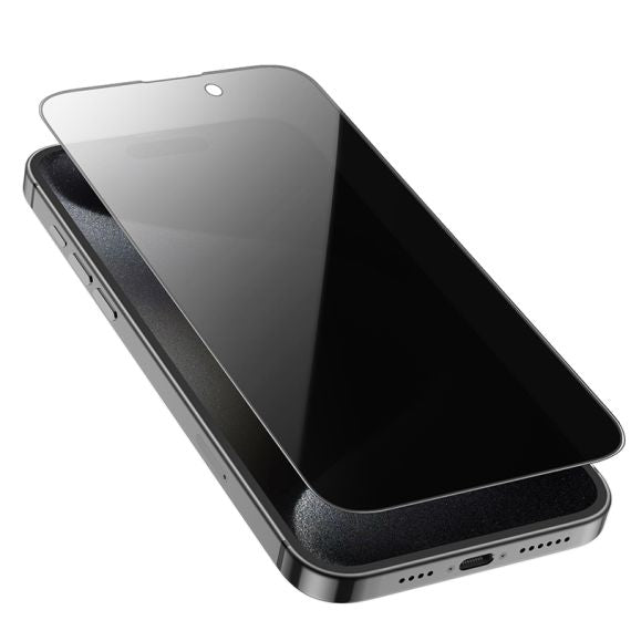Folie Hoco iPhone 16 Full Glue 6D, HD AntiSpy Privacy | Black