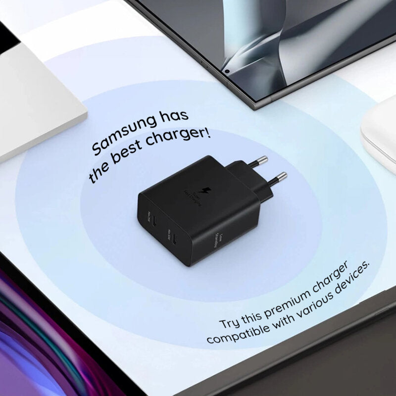 Incarcator 50W Samsung type C ,Dual Port Super Fast Charging + cablu 1.8M 5A