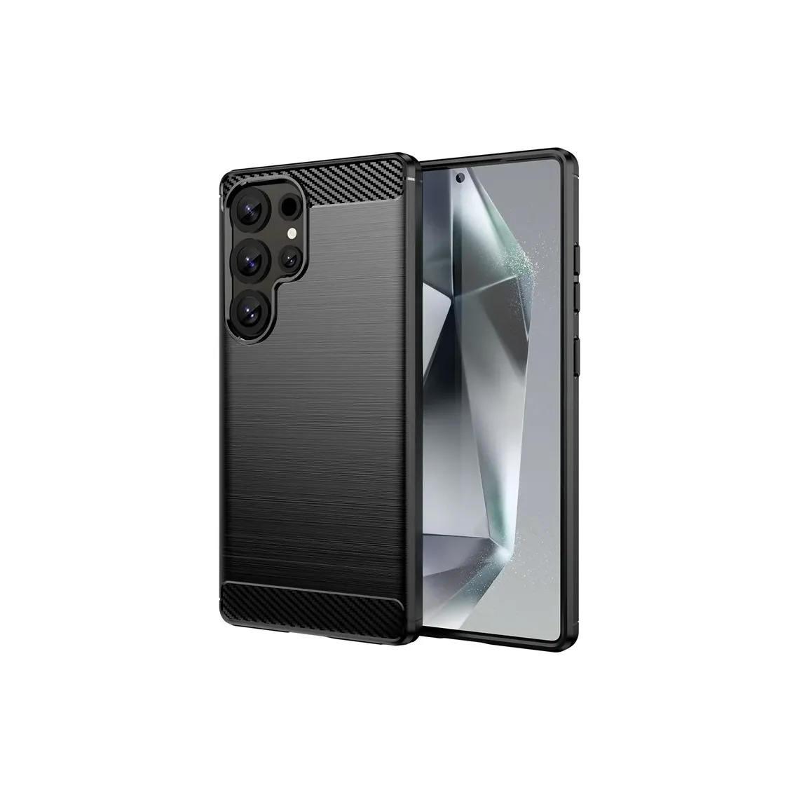Husa Brush - Samsung S25 Ultra - Metall Design | BLACK