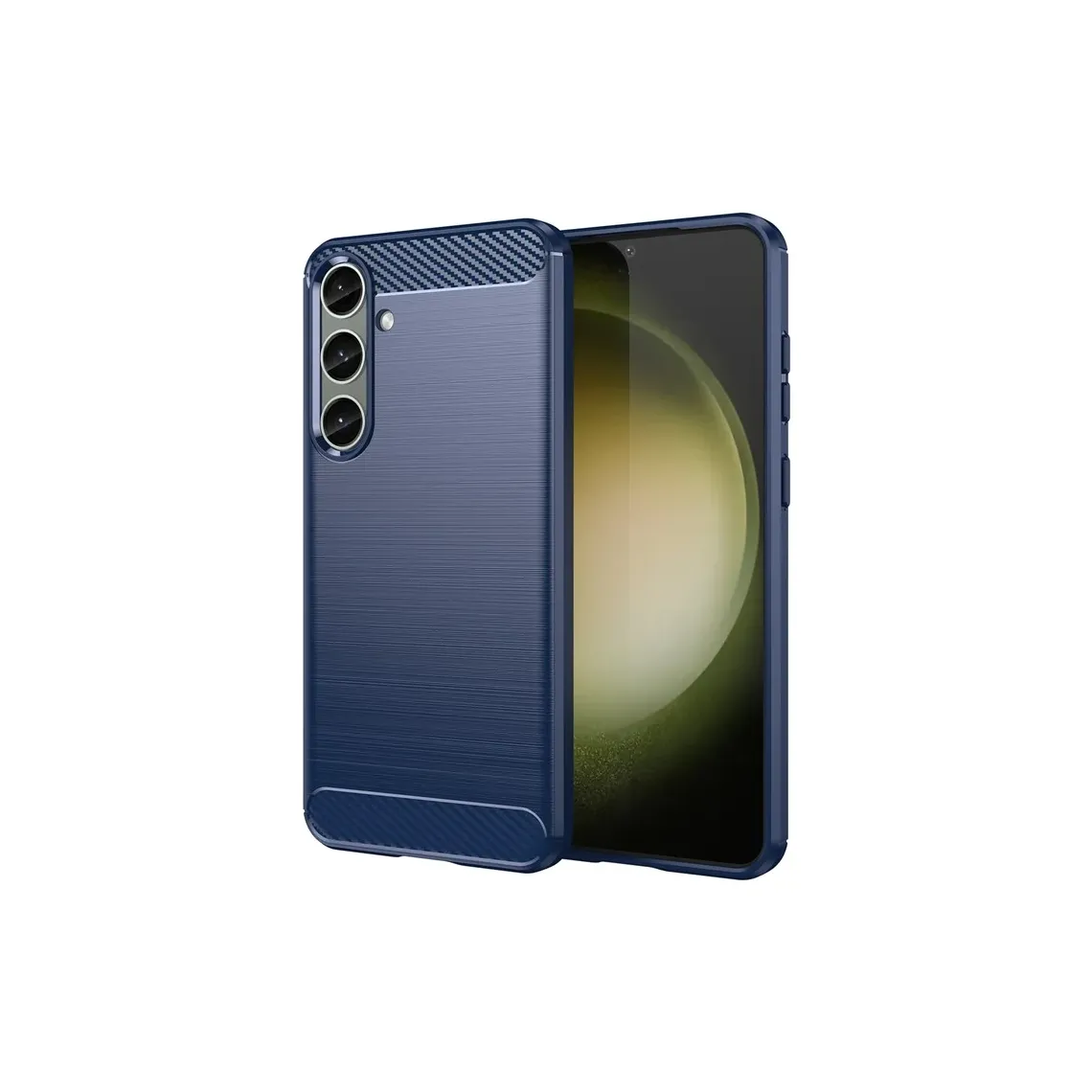 Husa Brush - Samsung S25 - Metall Design | BLUE