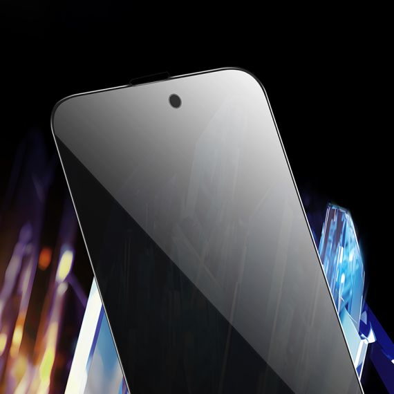 Folie Hoco iPhone 16 Full Glue 6D, HD AntiSpy Privacy | Black
