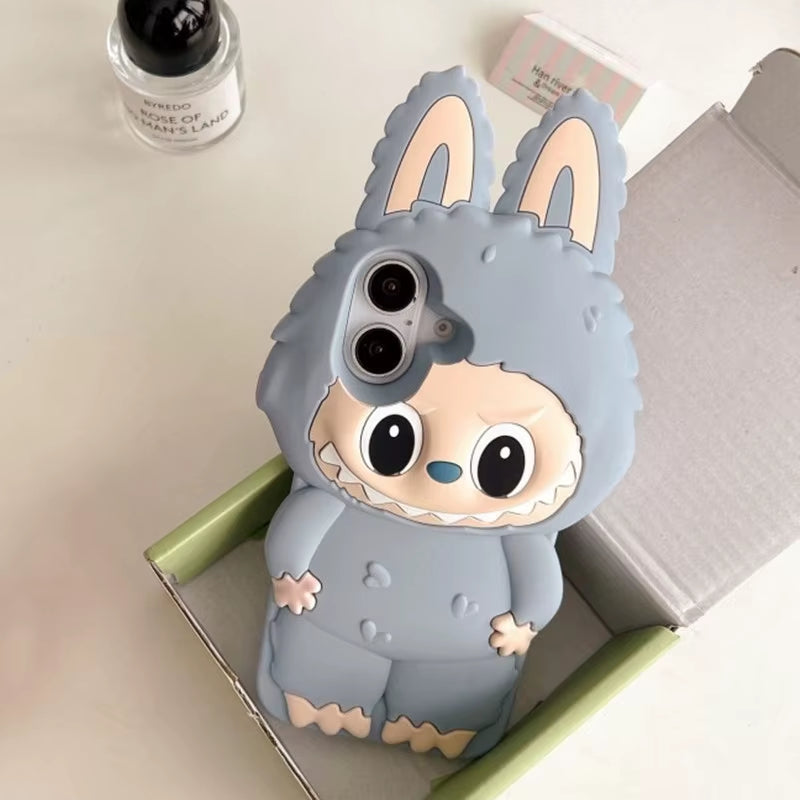 Husă iPhone 14 Pro, Desen 3D Labubu, Silicon Moale, Protecție 100%