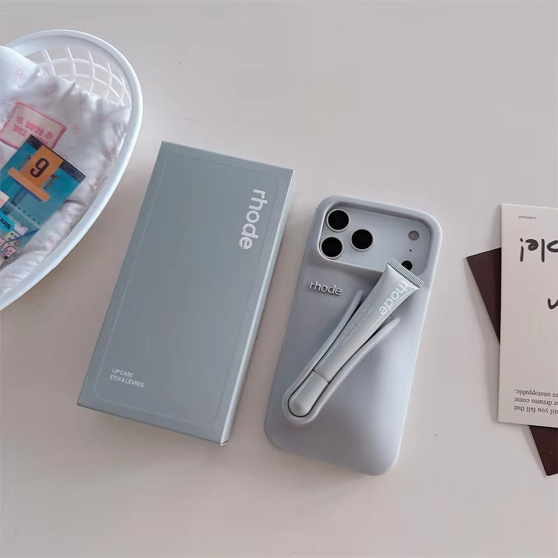 Husă iPhone 17 Pro Max Rhode Silicone Case Grey + Luciu – Mag