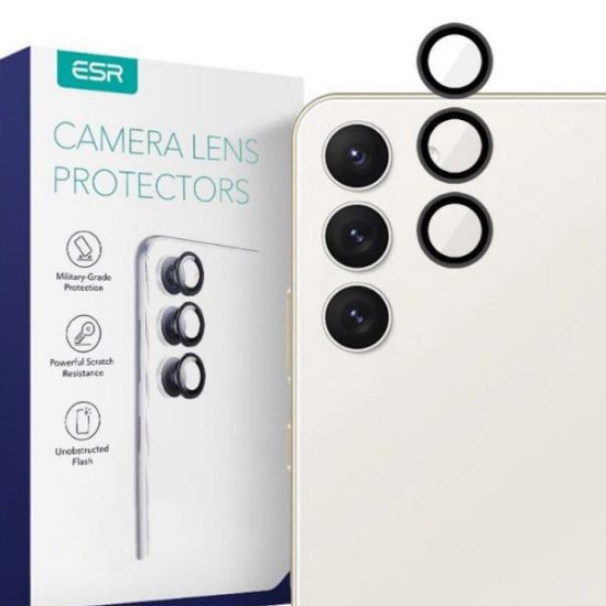 Folie protectie camere Samsung S24,Sticla, Black