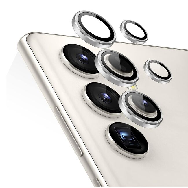 Folie protectie camere Samsung S22 Ultra, Lens Frame,Argintiu