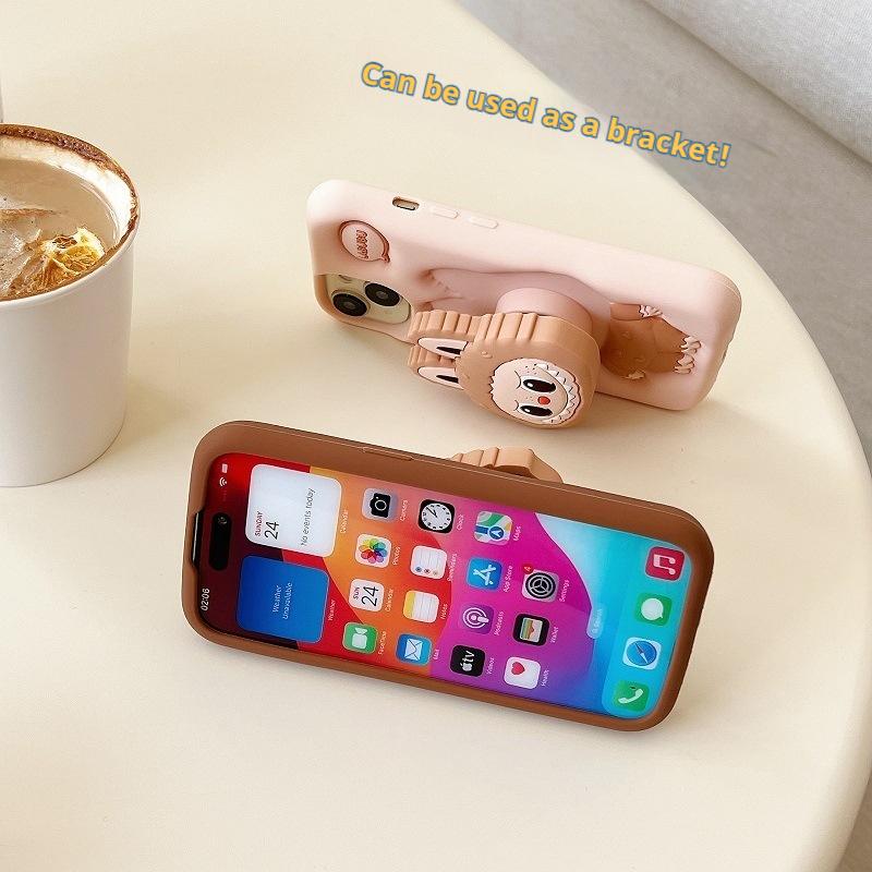 Husă Kawaii Labubu pentru iPhone 14 Pro ,Brown
