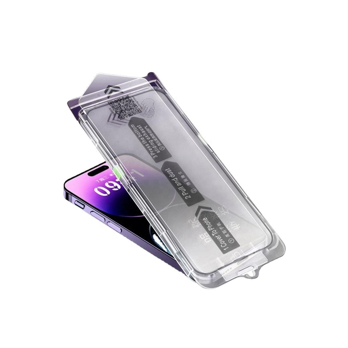 Folie sticlă iPhone 13 Pro Max MagicBox CLEAR, cu aplicator DustFree
