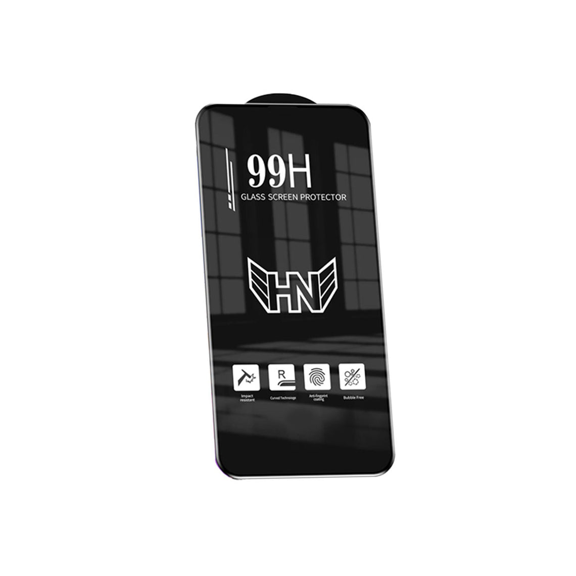 Folie Clear pentru iPhone 18 Pro Max 99H - Full Glass 3D, Black Frame