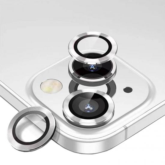 Folie camere individuale Argintiu,pentru iPhone 13 din Sticla securizata