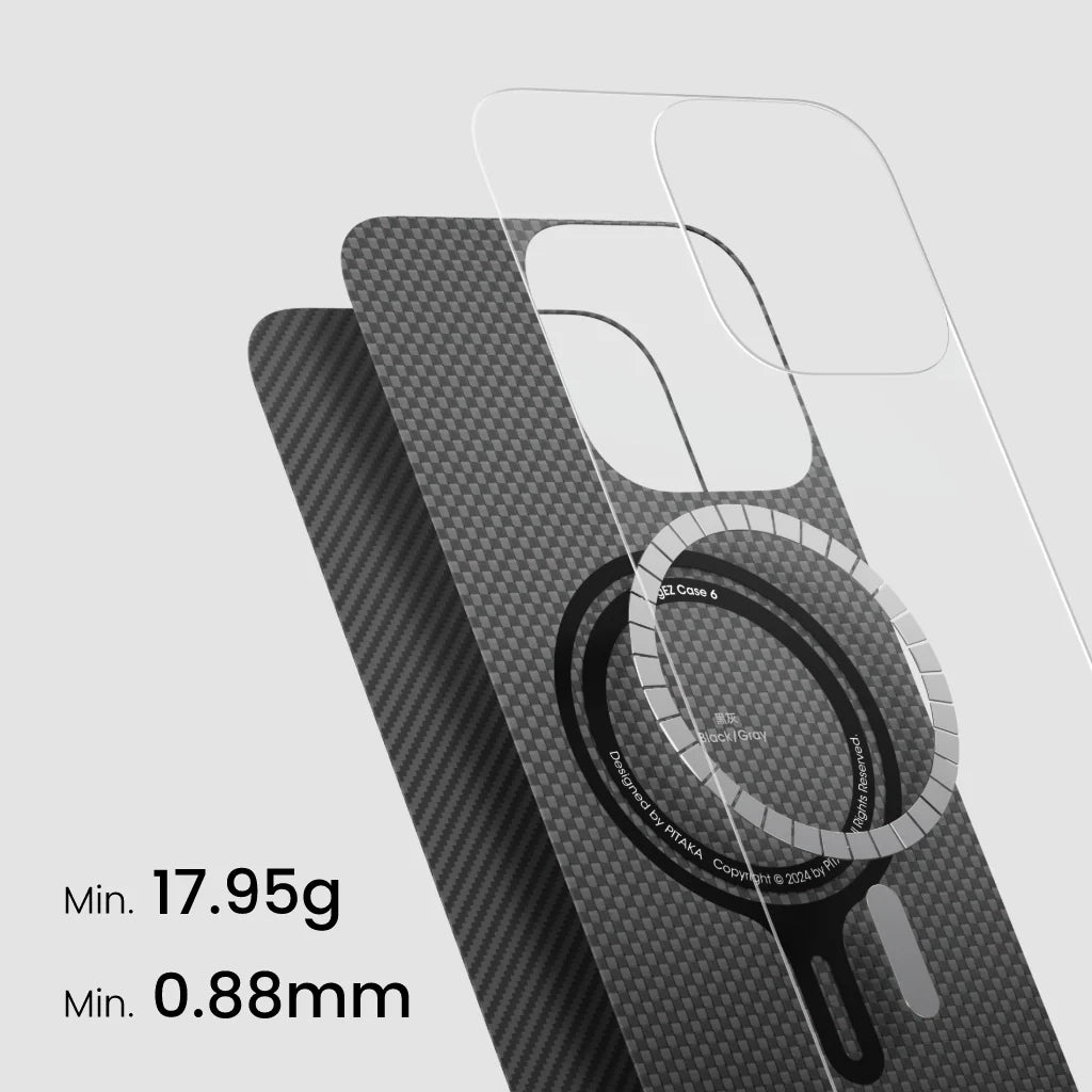 Husă iPhone 15 Pro Max Kevlar din aramidă 600D cu MagSafe, Negru