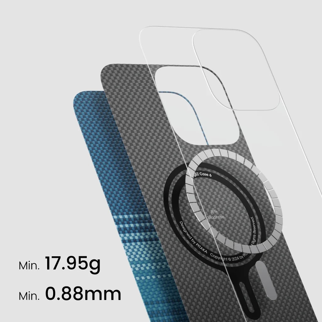 Husă iPhone 16 Pro Max Aramidă Funcție MagSafe – UltraSubțire, Model Kevlar Albastru