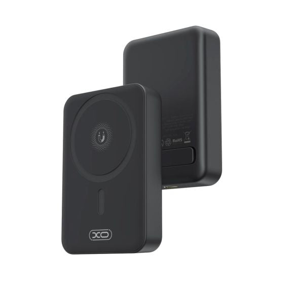 Baterie Externa, PowerBank Wireless 15W+PD20W, Magnetica, Suport Stand, 10000mAh, Fast Charge, Black
