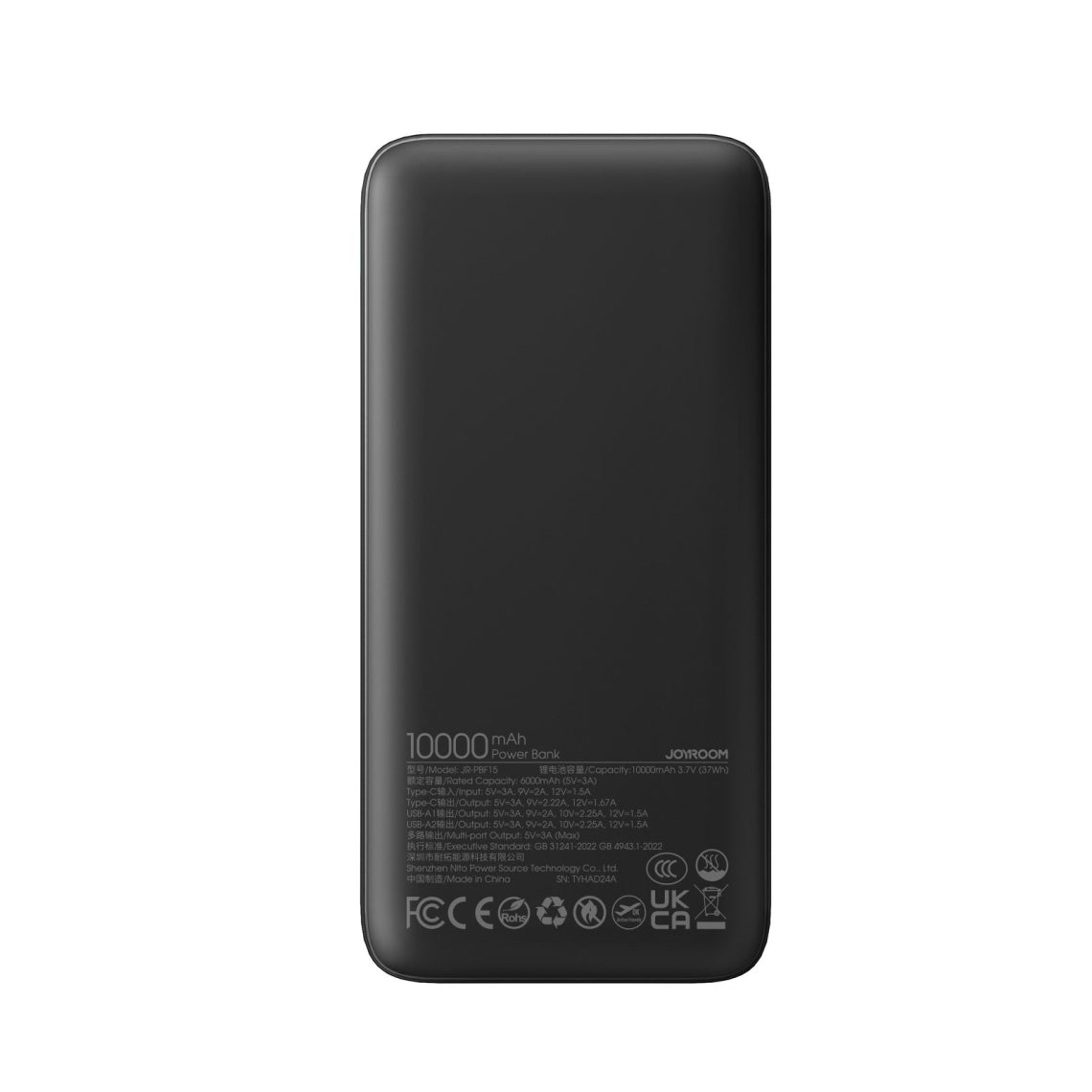 Joyroom - Baterie externa, 2xUSB-A, 1xUSB-C, PD 22.5W, 10.000 mAh, Black