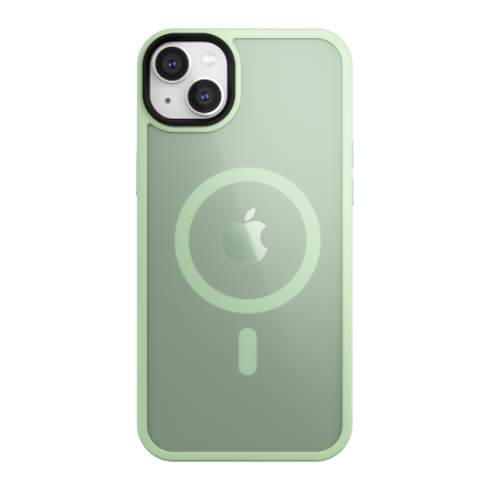 Husa iPhone 15 Plus cu MagSafe - Mist Shield Case Pistachio