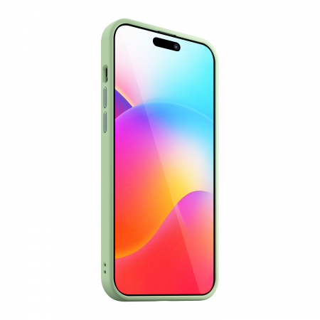 Husa iPhone 15 Plus cu MagSafe - Mist Shield Case Pistachio