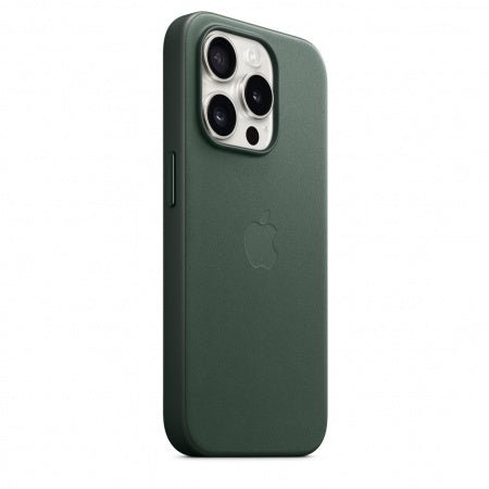 Husa de protectie Apple FineWoven cu MagSafe pentru iPhone 15 Pro, Evergreen - mag-genius-accesorii