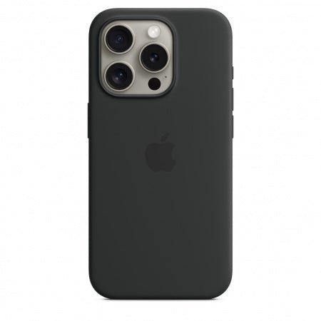 Husa de protectie Apple Silicon cu MagSafe pentru iPhone 15 Pro Negru - mag-genius-accesorii