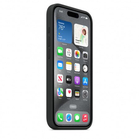 Husa de protectie Apple Silicon cu MagSafe pentru iPhone 15 Pro Negru - mag-genius-accesorii