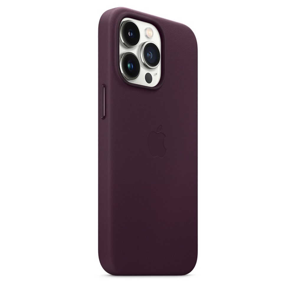 Husa de protectie Apple cu MagSafe pentru iPhone 13 Pro Max , Piele - Culoare Dark Cherry - mag-genius-accesorii