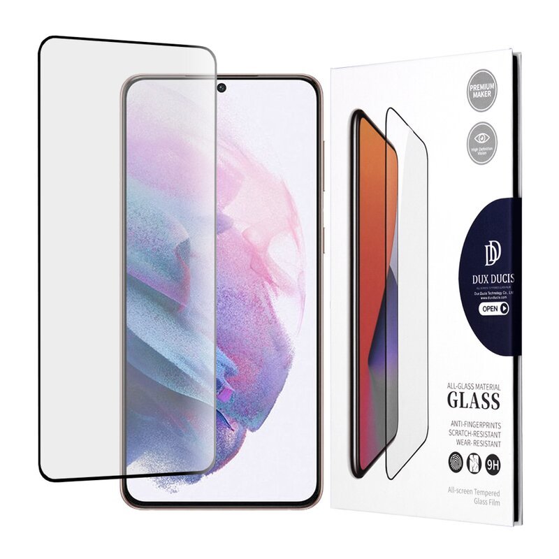 Folie Sticla Samsung Galaxy S21 Plus 5G Dux Ducis Tempered Glass - Negru - mag-genius-accesorii