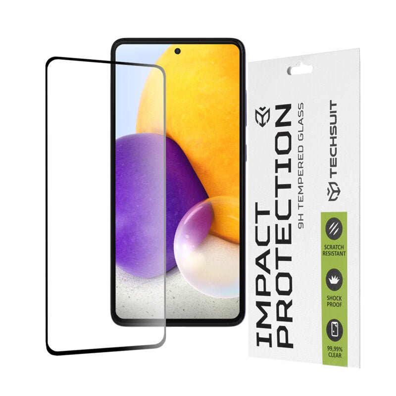 Folie sticla Samsung Galaxy A72 5G Techsuit 111D Full Glue Full Cover, negru - mag-genius-accesorii