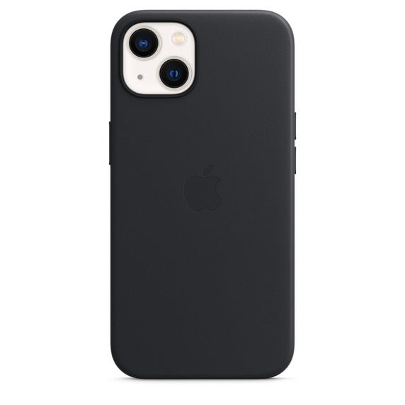 Husa de protectie Apple cu MagSafe pentru iPhone 13, Piele - Culoare Midnight - mag-genius-accesorii