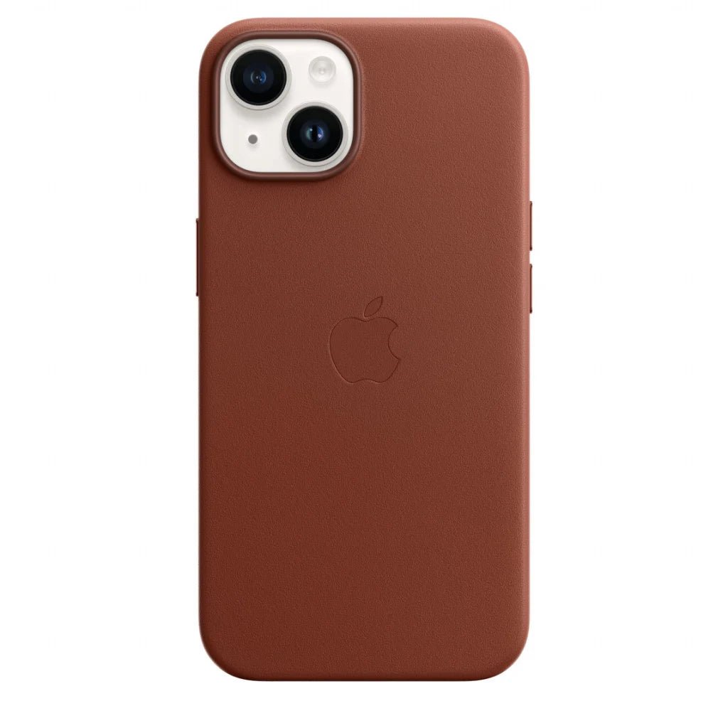 Husa de protectie Apple cu MagSafe pentru iPhone 14, Piele - Culoare Umber - mag-genius-accesorii