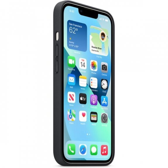 Husa de protectie Apple cu MagSafe pentru iPhone 13 Mini , Piele - Culoare Midnight - mag-genius-accesorii