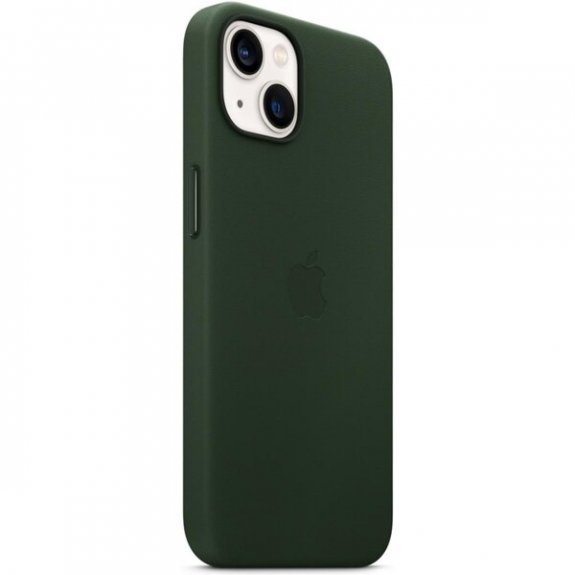 Husa de protectie Apple cu MagSafe pentru iPhone 13 Mini , Piele - Culoare Sequoia Green - mag-genius-accesorii
