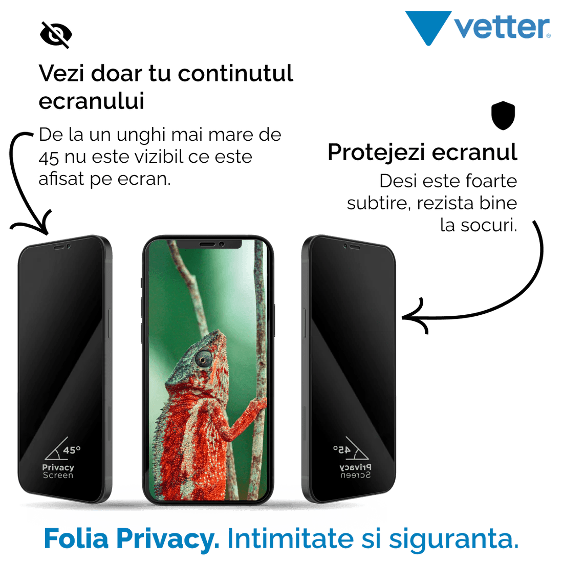 FOLIE IPHONE 12 PRO, 12, 3D PRIVACY SERIES - mag-genius-accesorii