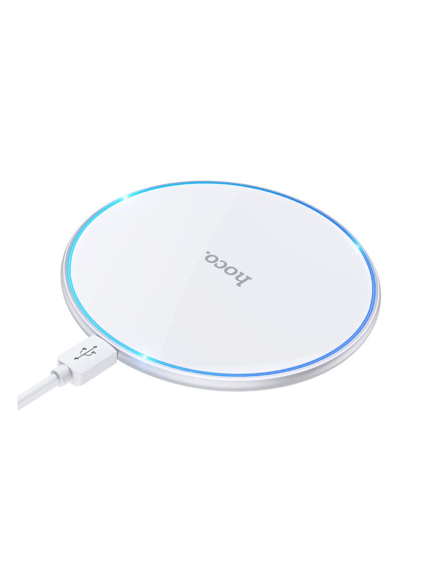 Incarcator Wireless, 15W, iluminare LED ambientala | WHITE - mag-genius-accesorii