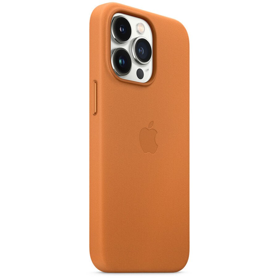 Husa de protectie Apple cu MagSafe pentru iPhone 13 Pro , Piele - Culoare Golden Brown - mag-genius-accesorii