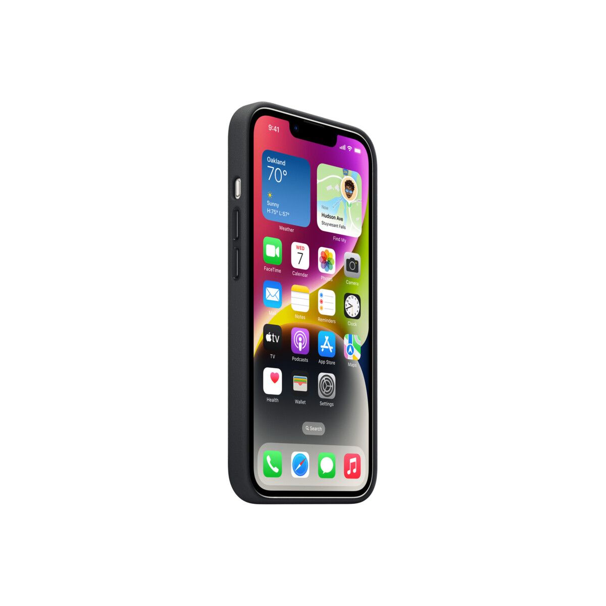 Husa de protectie Apple cu MagSafe pentru iPhone 13, Piele - Culoare Midnight - mag-genius-accesorii