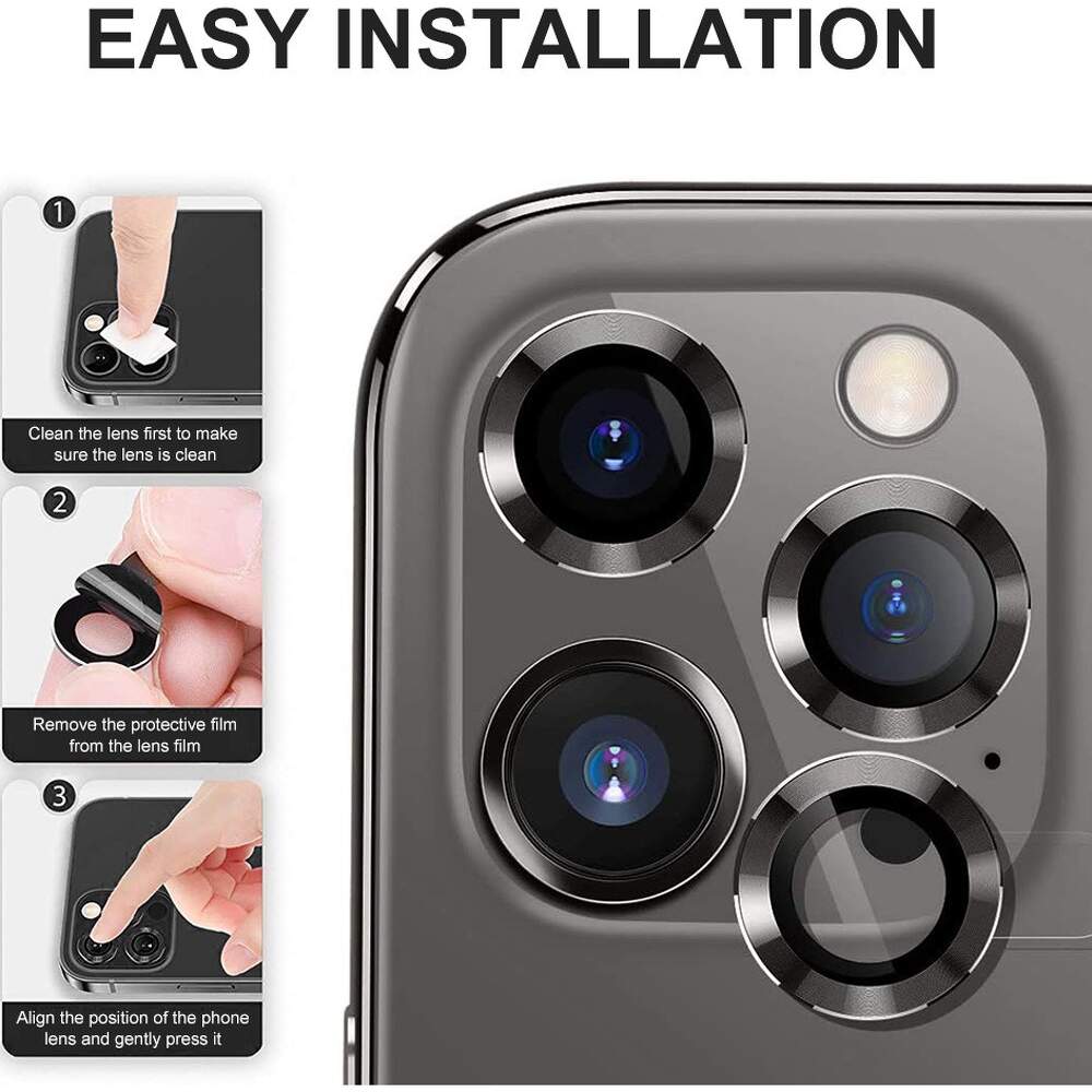 Folie Sticla iPhone 15 Pro Max, Protectie Camere individuale - mag-genius-accesorii