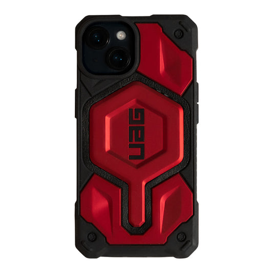 Husa iPhone 15 Red - UAG Monarch Pro MagSafe Carbon Fiber