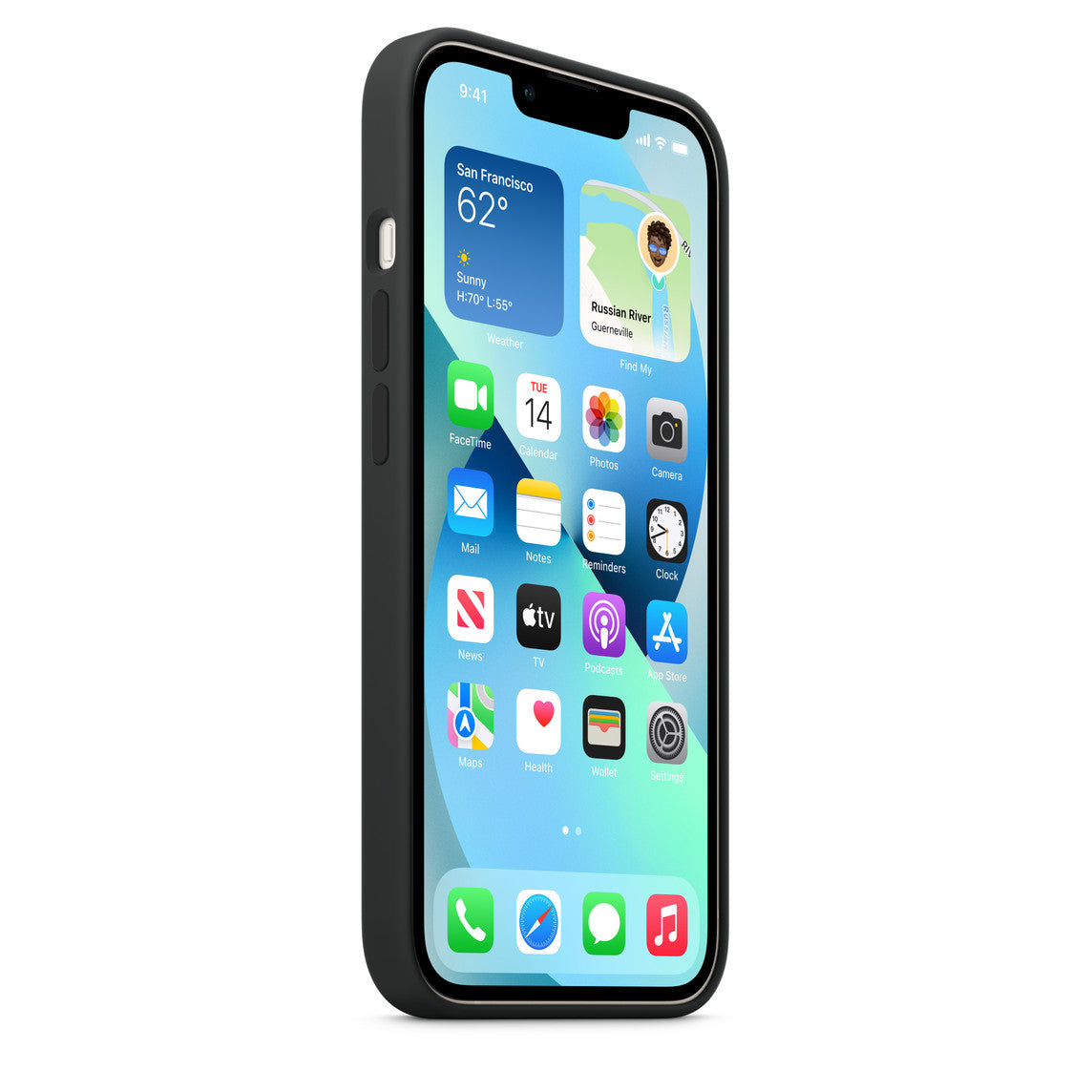 Husa de protectie Apple cu MagSafe pentru iPhone 13 Mini, Silicon - Culoare Midnight