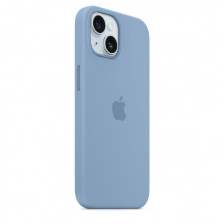 Husa de protectie Apple Silicon cu MagSafe pentru iPhone 15 Plus ,Winter Blue