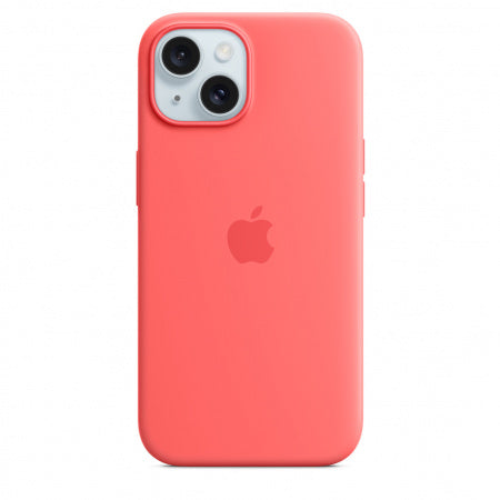 Husa de protectie Apple Silicon cu MagSafe pentru iPhone 15 Plus , Guava