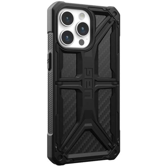 Husa iPhone 15 Pro Max UAG Monarch Carbon Fiber  Black - Eleganță, Durabilitate și Protecție de Excepție