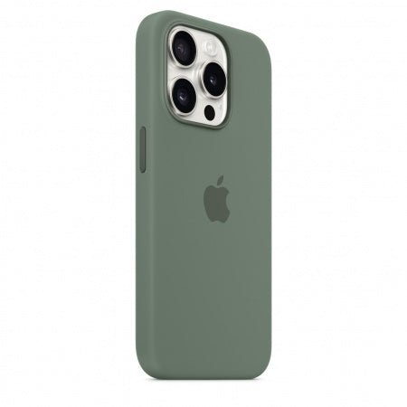 Husa de protectie Apple din Silicon cu MagSafe pentru iPhone 15 Pro Verde - mag-genius-accesorii