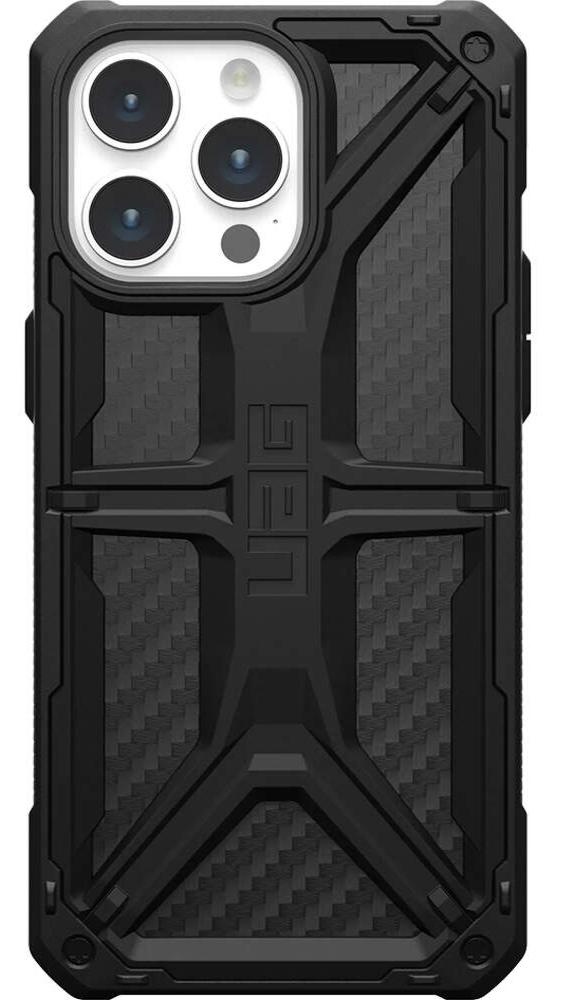 Husa iPhone 15 Pro Max UAG Monarch Carbon Fiber  Black - Eleganță, Durabilitate și Protecție de Excepție