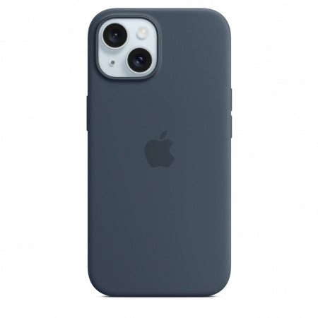 Husa de protectie Apple Silicon cu MagSafe pentru iPhone 15 ,Storm Blue