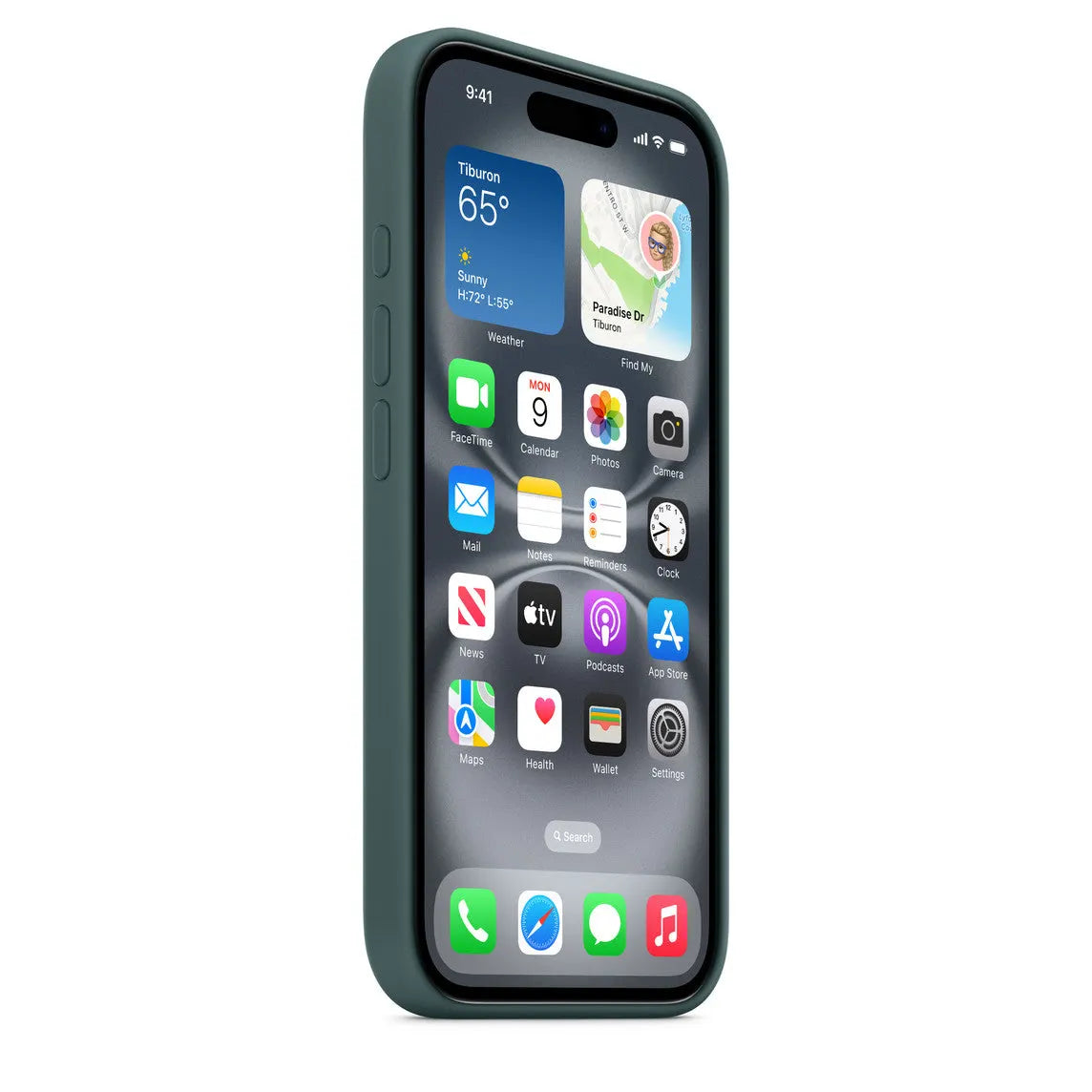 Husă iPhone 16 Pro Apple Silicon cu MagSafe, Lake Green
