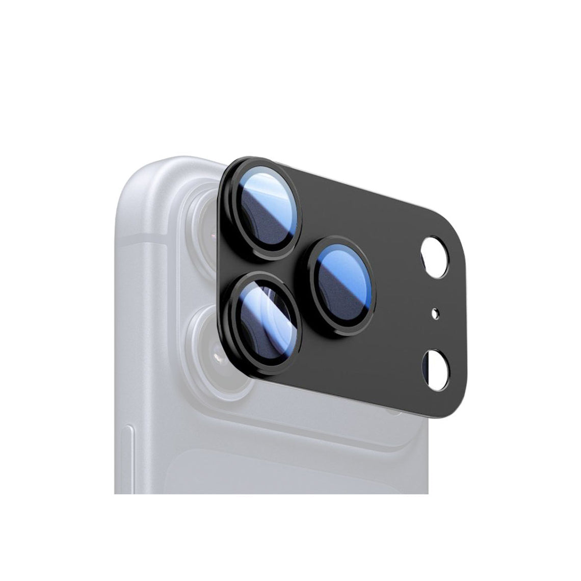 Folie Camere iPhone 17 Pro- KIT, FullGlue Cover, Metallic,Black