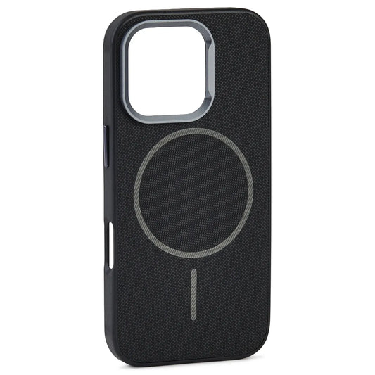 Husă iPhone 16 Pro Vegan Leather cu MagSafe, Black